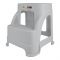 Hobby Life Merdivo Plastic Two Step Stool, Large, Grey, HL.081397