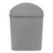 Lova Plastic Houseware Deco Plastic Dustbin, 2.5 Liters Capacity, Light Grey, 7.5x12.5x13cm, LV-320