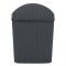 Lova Plastic Houseware Deco Plastic Dustbin, 2.5 Liters Capacity, Dark Grey, 3in x 4.9in x 5.1in, LV-320