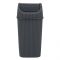 Lova Plastic Houseware Deco Plastic Dustbin, 2.5 Liters Capacity, Dark Grey, 3in x 4.9in x 5.1in, LV-320