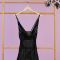 Moon Girl 3-Piece Nightdress With Long Nighty, Panty and Ankle Length Robe, Black, 513