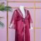 Moon Girl 2-Piece Nightdress With Long Nighty and Ankle Length Robe, Maroon, 3097