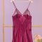 Moon Girl 2-Piece Nightdress With Long Nighty and Ankle Length Robe, Maroon, 3097