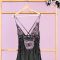 Moon Girl 2-Piece Nightdress With Long Nighty and Ankle Length Robe, Black, 502