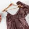 Moon Girl 2-Piece Nightdress With Short Nighty and Robe, Brown, 518