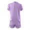 Basix Women's Silk Shirt and Short Pajama Nightwear Set, Lavender, SW-103