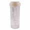 Plastic Water Bottle With Straw, 600ml, White, (2062)0000971