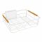 Homeatic Classic Dish Rack With Wooden Handle Tray, White, HMK-1005