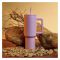 AJF Plain Stainless Steel Vacuum Insulated Tumbler With Lid & Straw, 1800ml, Purple