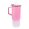 UBS Tau Pei Bear Sports Water Bottle, Vacuum Insulated Tumbler 3-Piece Set, Pink