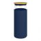 Inaaya Traders Glass Bottle With Wooden Cap and Straw, 450ml, Blue