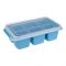 Inaaya Traders Silicone Mini Ice Tray Set, 6 Cubes, Blue, 3-Pack