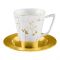 Berghome Yamasen Porcelain Cup & Saucer Set, 6-Pack, White, AM3470-200-S12