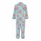 Basix Women's Digital Crepe Floral Loungewear Dress, 2-Piece Set, Pastel Blue, LW-642