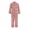 Basix Women's Digital Crepe Floral Loungewear Dress, 2-Piece Set, Rose Pink, LW-644