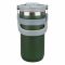 AJF Stainless Steel Vacuum Insulated Tumbler Bottle - Hot/Cold Travel Mug with Lid & Straw, 900ml, Green, SUS 304