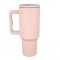 AJF HydroJug Stainless Steel Tumbler With Handle & Flip Straw, 1.18ml, pink