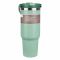 AJF Stainless Steel Vacuum Insulated Tumbler Bottle - Hot/Cold Travel Mug with Lid & Straw, 1200ml, Green, SUS 304