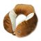 Relaxsit Velveto Neck Pillow, For Travel, Home & Office, Brown, 10.63" x 10.63"