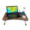 Relaxsit Bed Pro Folding Laptop Table, Portable Desk For Study, Brown, 15.75" x 23.62"