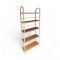 Relaxsit 5-Tier Foldable Bookshelf, Screwless Bookcase Organizer, White, 67.5” H x 30” W x 10” D