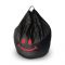 Relaxsit Smiley Fabric Bean Bag, Black, 22.83" x 29.53"