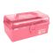 Multi-Purpose Storage Box with Tray, Ideal for Makeup, Medical, Art & Beauty Products, Pink, 2226