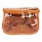 PU Leather Transparent Makeup Bag, Travel Cosmetic Organizer, Brown, AF-63