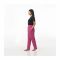 Basix Women's Linen Pajama, Pin Leaf Pink/White, 105-A