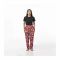 Basix Women's Linen Pajama, Red Vibrancy Flora, 110