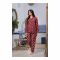 Basix Women's Paisley Loungewear Set, Maroon, LW-637