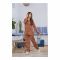 Basix Women's Abstract Pattern Loungewear Set, Brown, LW-641