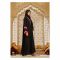 Affinity Alluring Fusion Abaya + Hijab Set, With Pink Borders