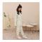 Basix Women Loungewear Vanilla Cream & Turquoise Flora, 2 Piece Set, LW-609