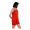 Basix Women's Camisole Set With Net Laces, Love You Red, CS-110