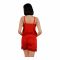 Basix Women's Camisole Set With Net Laces, Love You Red, CS-110