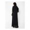 Affinity Basic Front Closed Abaya + Hijab Set, Black