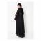 Affinity Basic Front Open Abaya + Hijab Set, Black