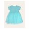 IXAMPLE Girls Jersey Tulle-Skirt Dress, Aqua Green, IXGDS 94018