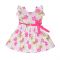 IXAMPLE Girls Printed Chicken Dress, White, IXGDS 94045