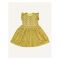 IXAMPLE Girls Printed Dress, Yellow, IXGDS 94058