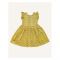 IXAMPLE Girls Printed Dress, Yellow, IXGDS 94058