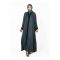 Affinity Pristine Green Abaya + Hijab Set, With Black Borders