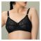 BeBelle X-Over Lace Cup/Cross Bra, Comfort & Control, Black