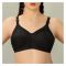 BeBelle Doria Cotton Embroidered Control Bra, Comfort & Control, Black