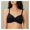 BeBelle Softouch-P Cotton Spandex Fabric Bra, Black