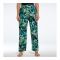 Basix Women's Linen Pajama, Jade Refreshing Green Flora, 117