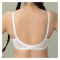 BeBelle X-Over Cup/Cross Lace Bra, Comfort & Control, White, 1081