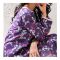 Basix Womens Purple & White Lace Embellished Lawn Shirt, EW-105