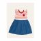 IXAMPLE Girls Blue Tencel Dress